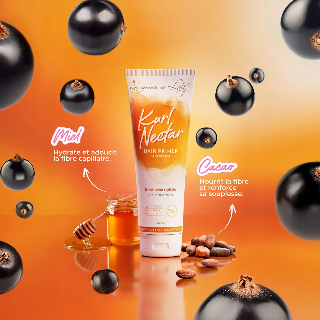 leave in kurl nectar pdp packshot cheveux textures les secrets de loly